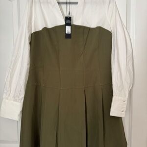 KeKe Pleated Mini Dress - Olive